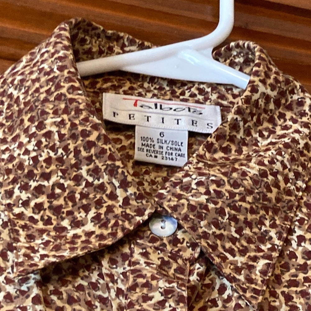 Vintage Talbots Petites Silk Blouse, Size 6P